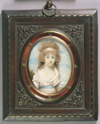 Retrato en Miniatura de Anna Maria Blunt, c.1795 de Henry Edridge